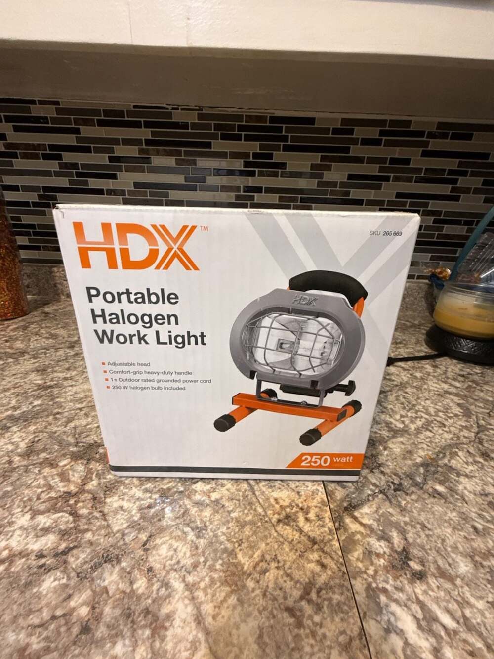 HDX 250 Watt Portable Halogen Work Light